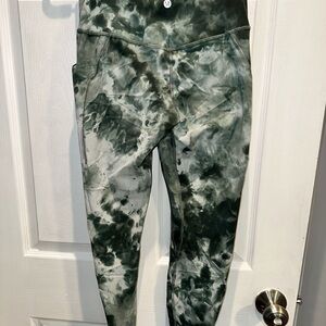 lululemon athletica Green Tie-Dye Leggings